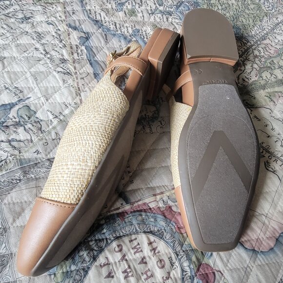 Voinic Leather Cap-Toe Flats - Petaluma Camel/Tan 9 Medium - Picture 6 of 6